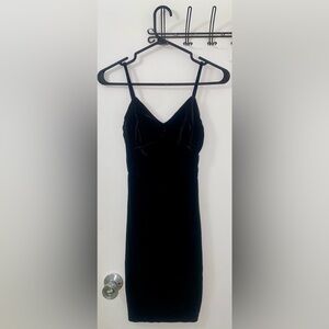 Black Mini Velvet Dress